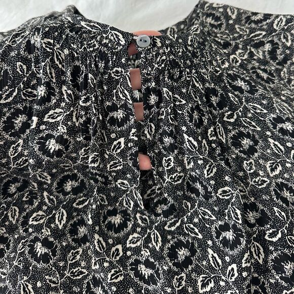 REBECCA TAYLOR 100% silk floral sleeveless top women's 0 - Picture 3 of 6